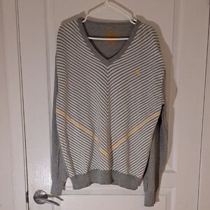 ⚡ Retro Preppy Vibes | NEXT Striped V-Neck Sweater